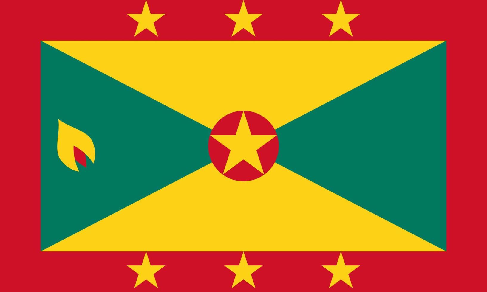 Flat Illustration of Grenada flag vector