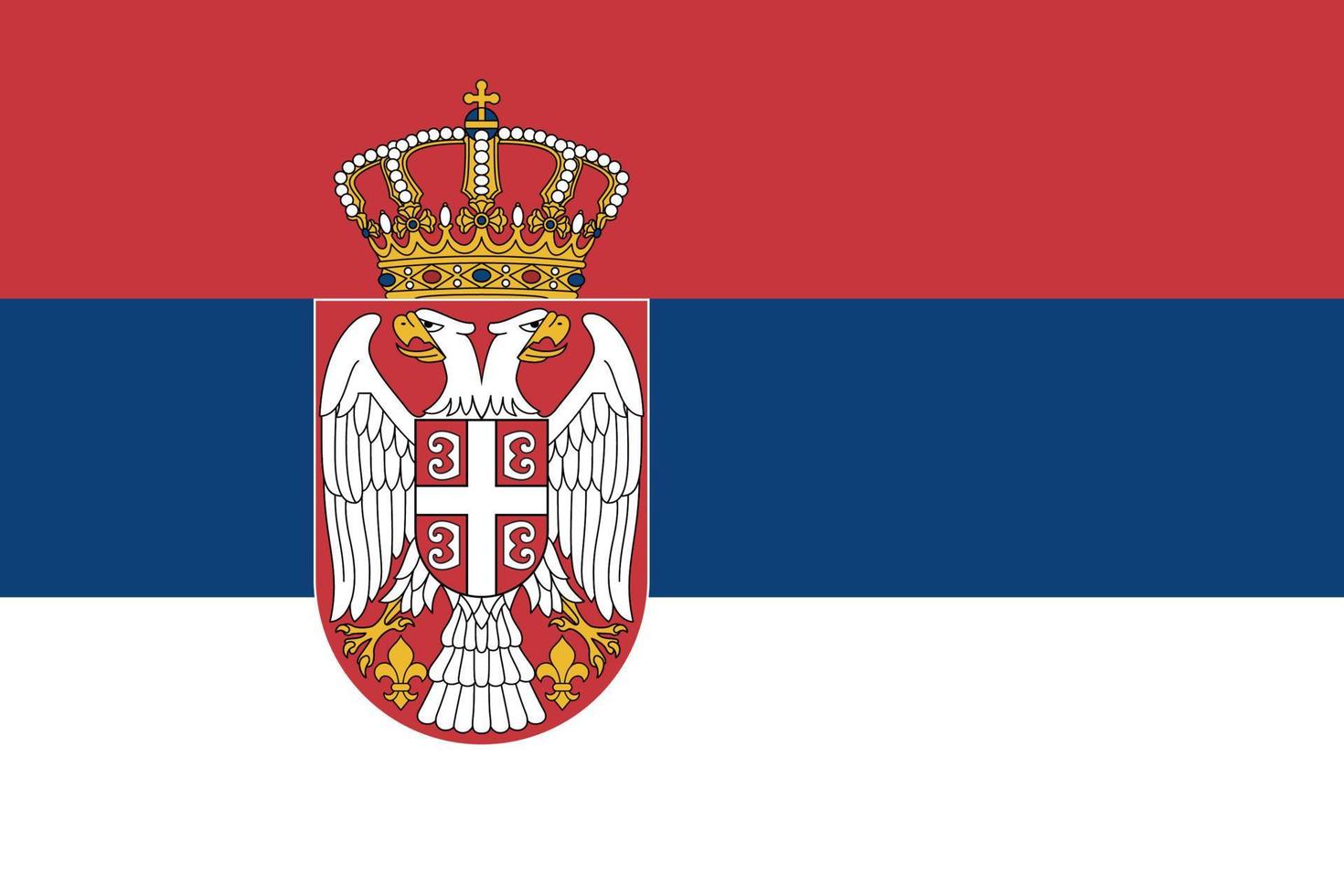 Flat Illustration of Serbia flag vector