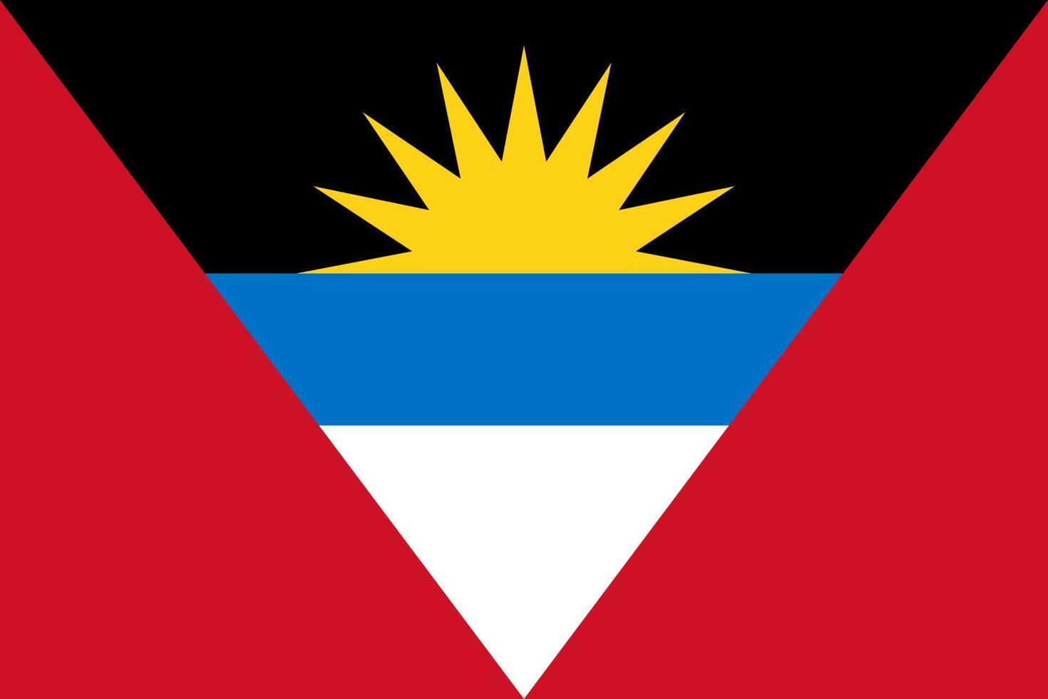 ilustración plana de la bandera de antigua y barbuda vector