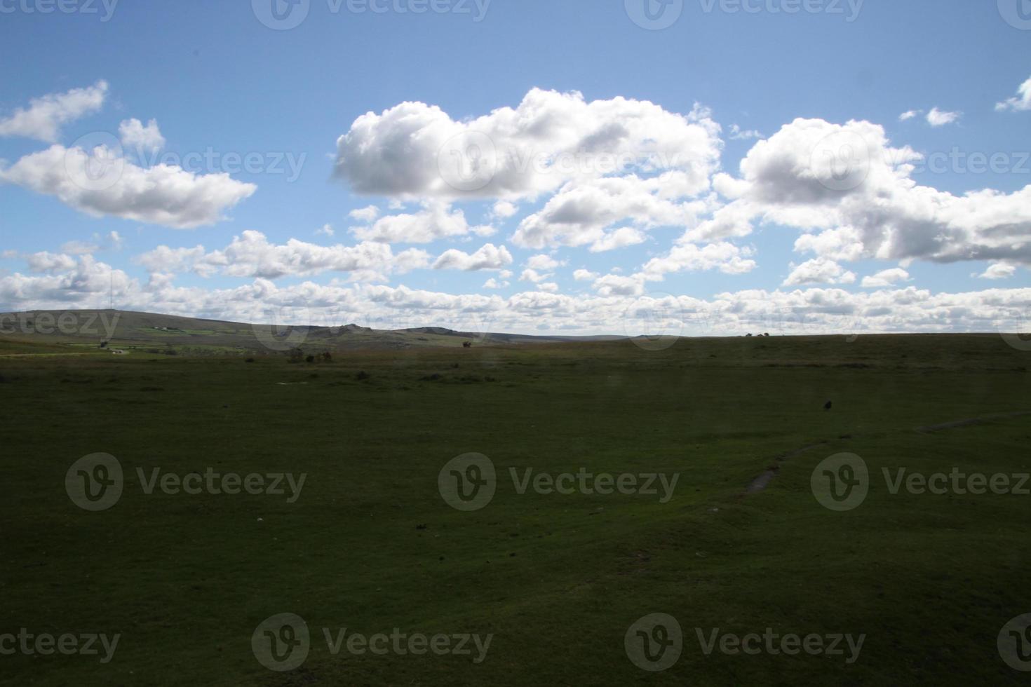 A view of Dartmoor National park in Devon from the summit photo