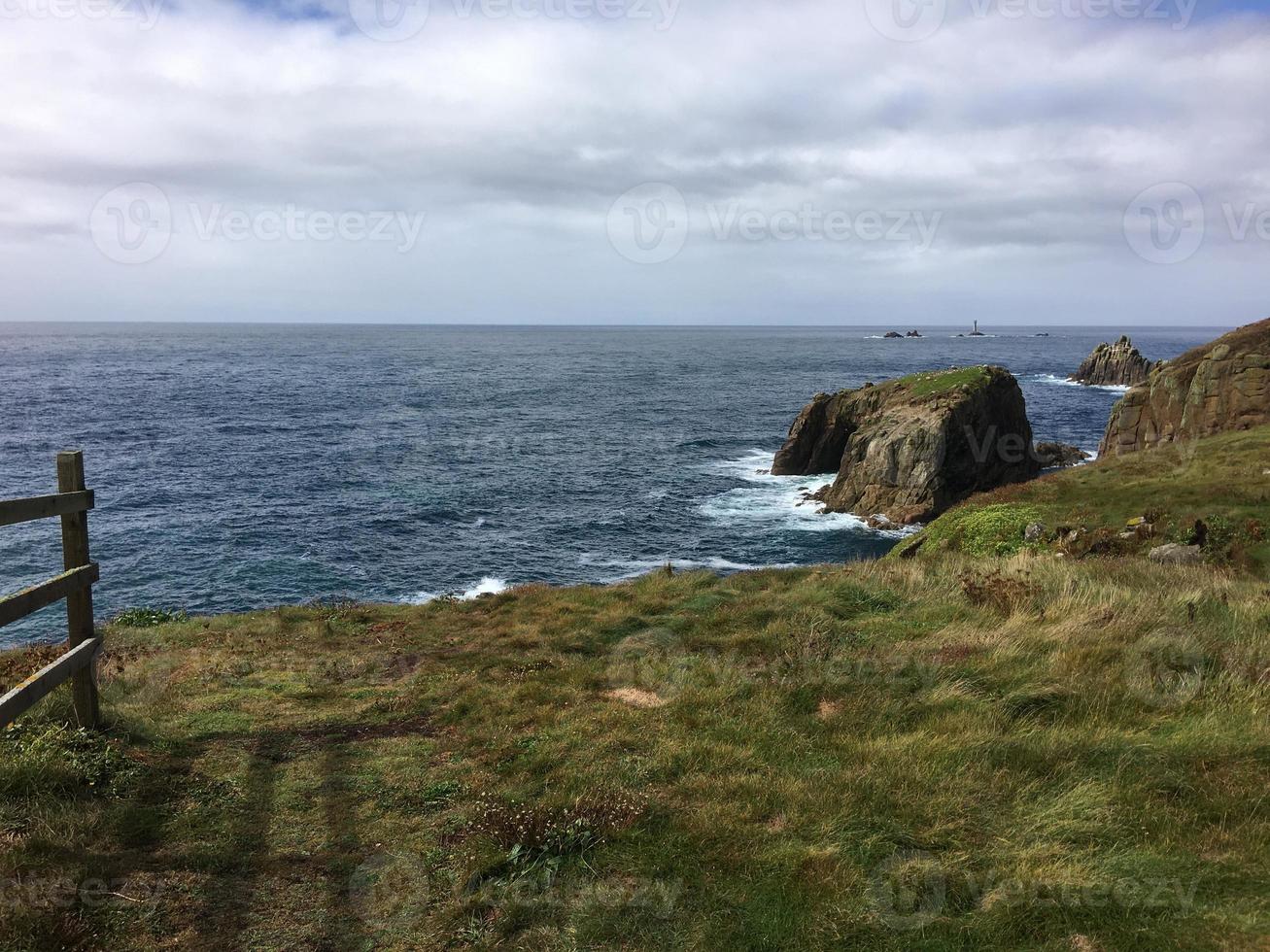 A view of the Sea at Lands End in Cornwall photo