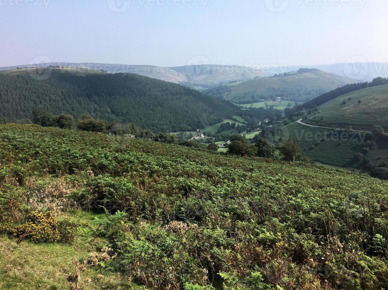 A view of the Welsh Countryside inear Llangollen at the Horseshoe Pass photo