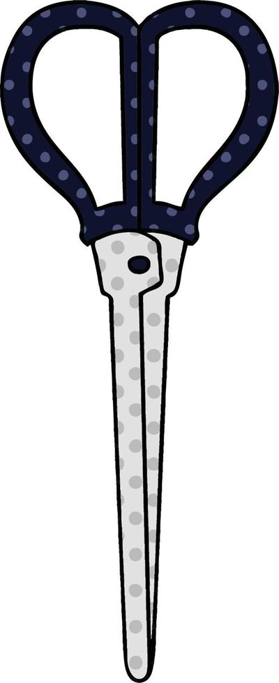 quirky comic book style cartoon scissors vector