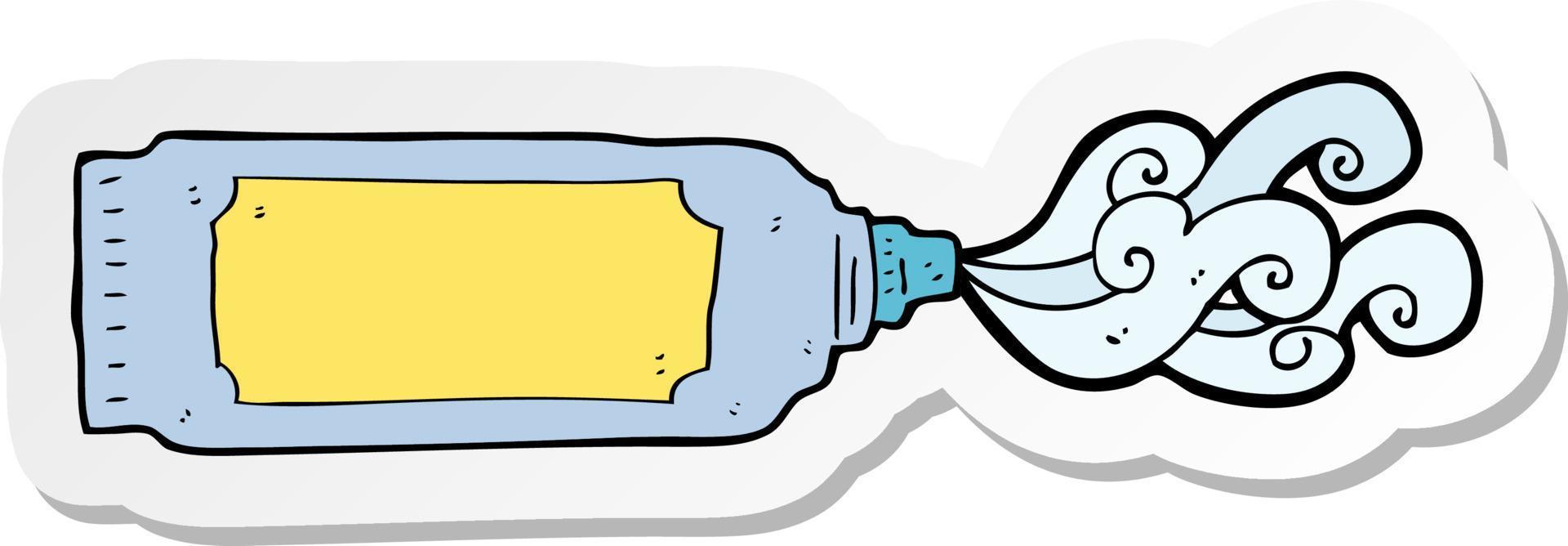 sticker of a cartoon lotion vector