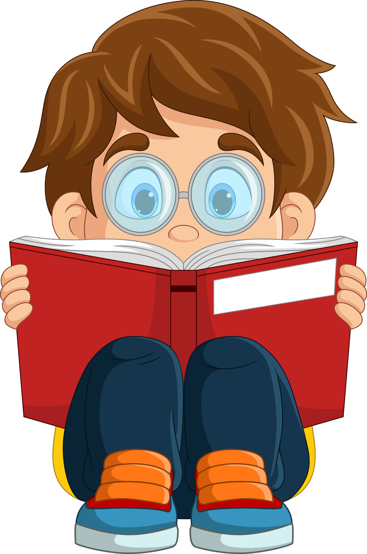 Cartoon little boy sitting and reading a book 8733255 Vector Art at Vecteezy Cartoon little boy sitting and reading a book 8733255 Vector Art at Vecteezy
