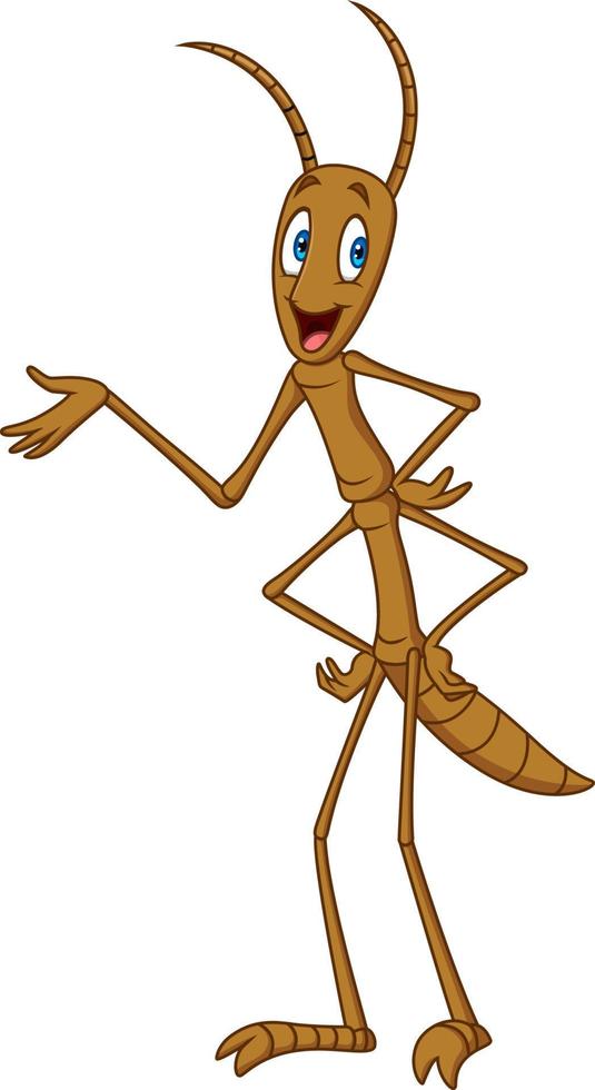 Cartoon stick insect vector