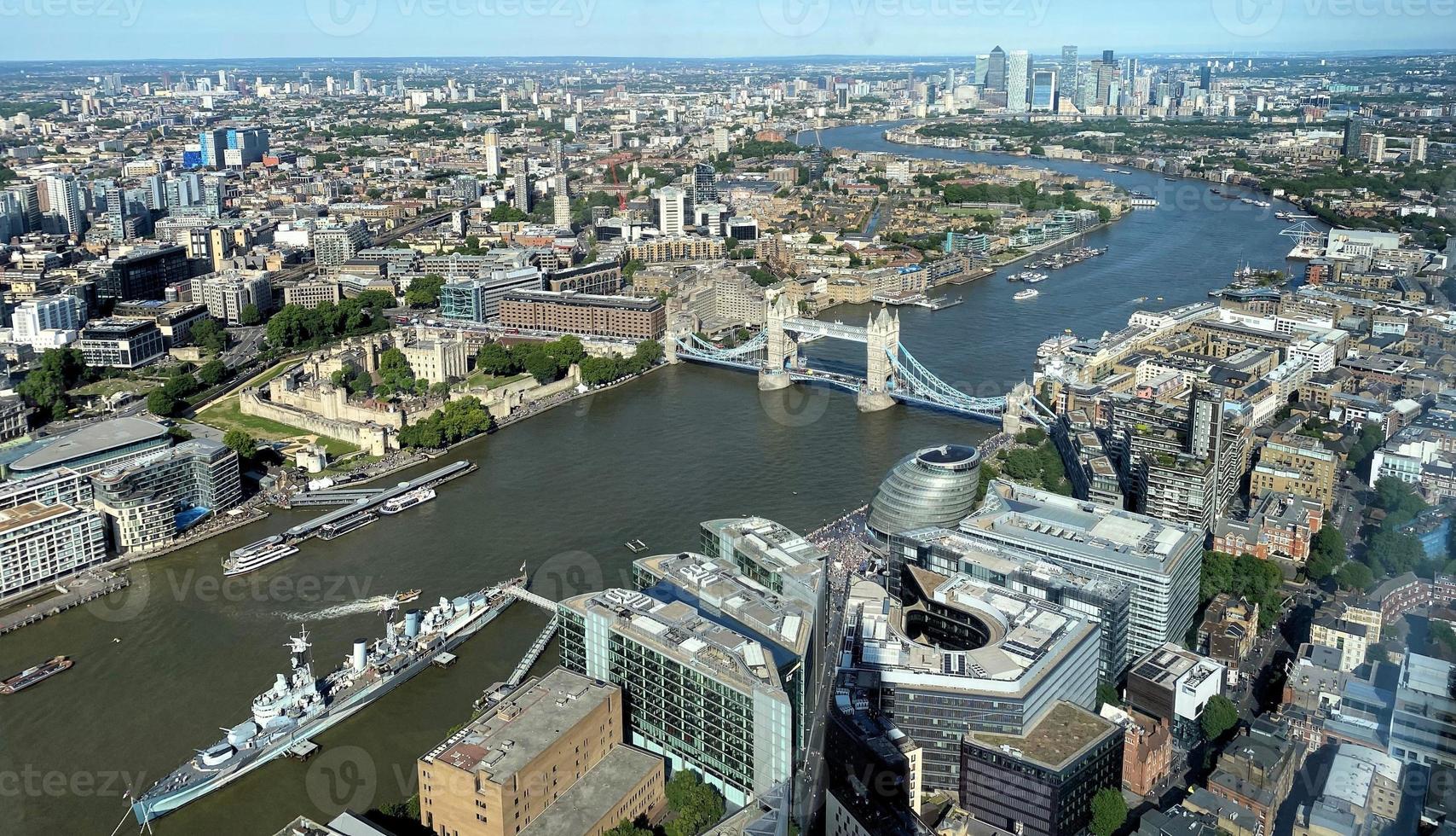 An aerial view of London photo