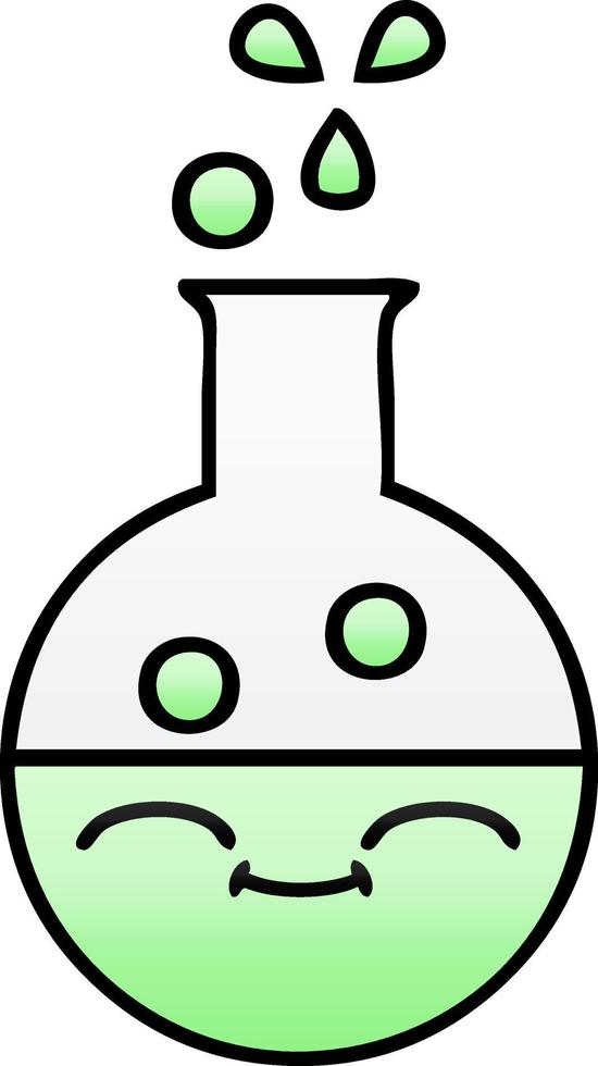 gradient shaded cartoon test tube vector