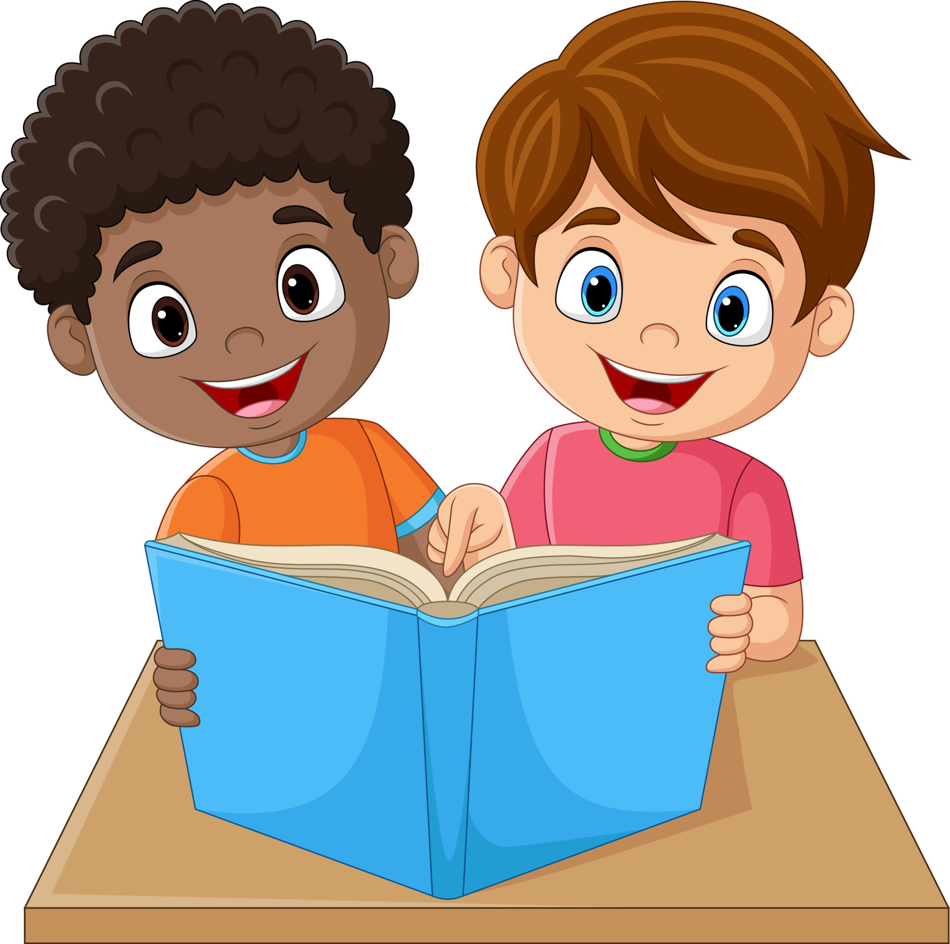 Happy little children reading a book 8733619 Vector Art at Vecteezy Happy little children reading a book 8733619 Vector Art at Vecteezy