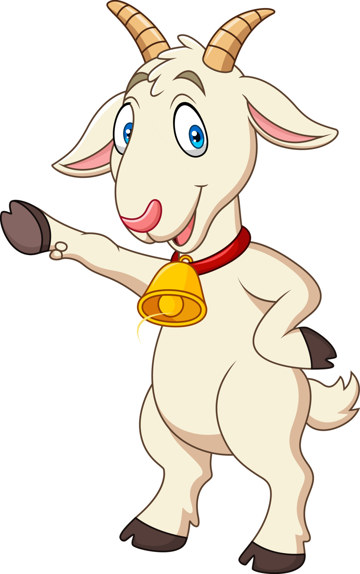 Cartoon funny goat presenting 8733633 Vector Art at Vecteezy