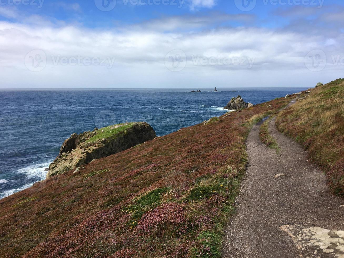 A view of the Sea at Lands End in Cornwall photo