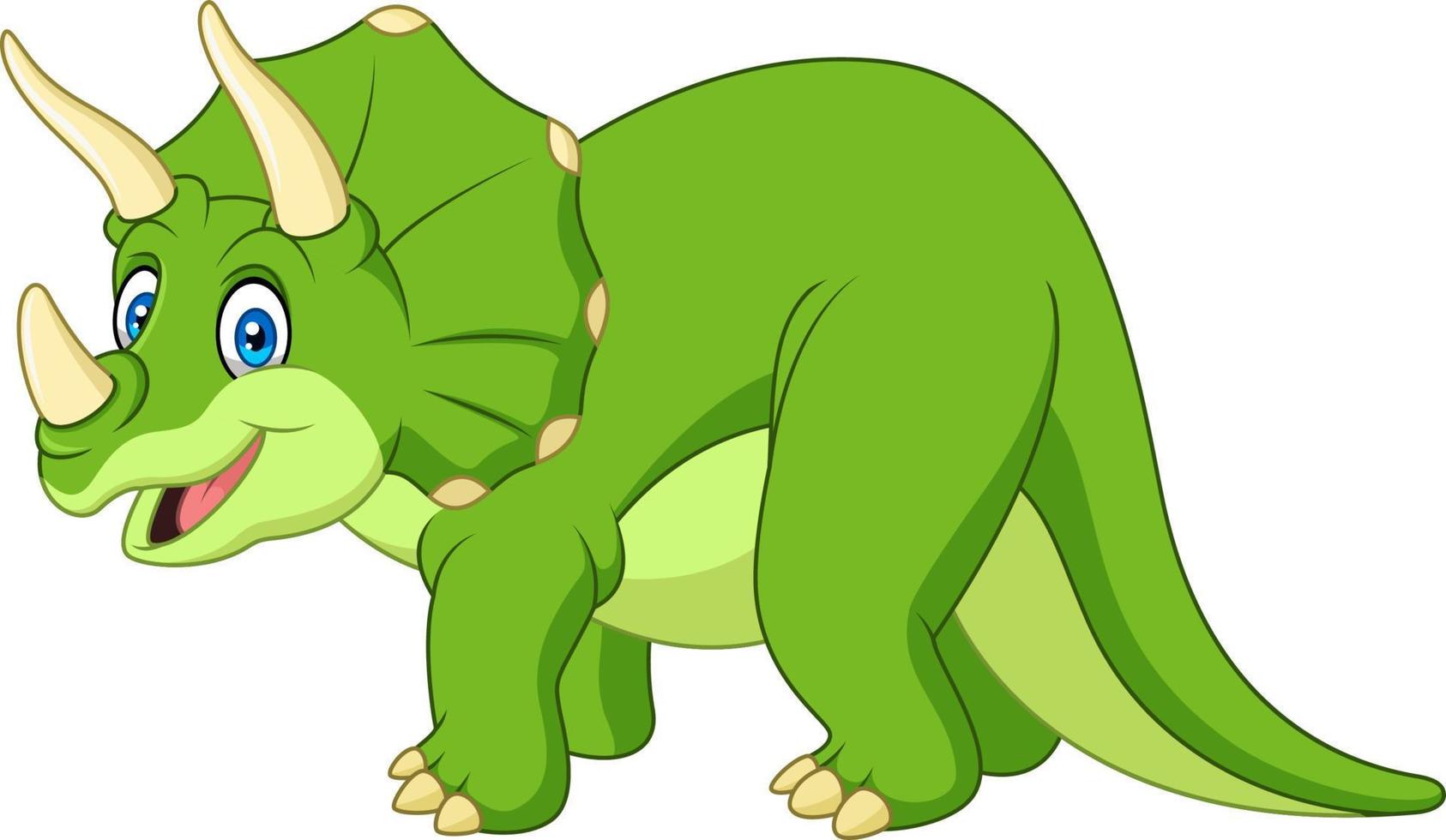 Cartoon triceratops isolated on white background vector