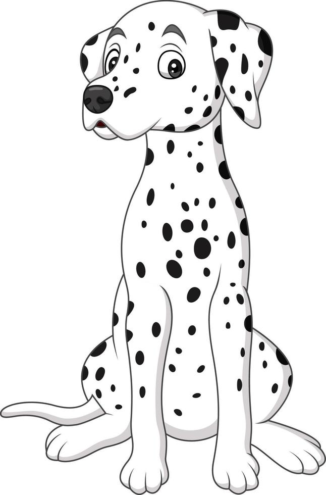 Cartoon cute dalmatian dog vector