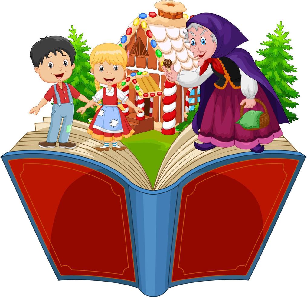 Cartoon Hansel and Gretel vector