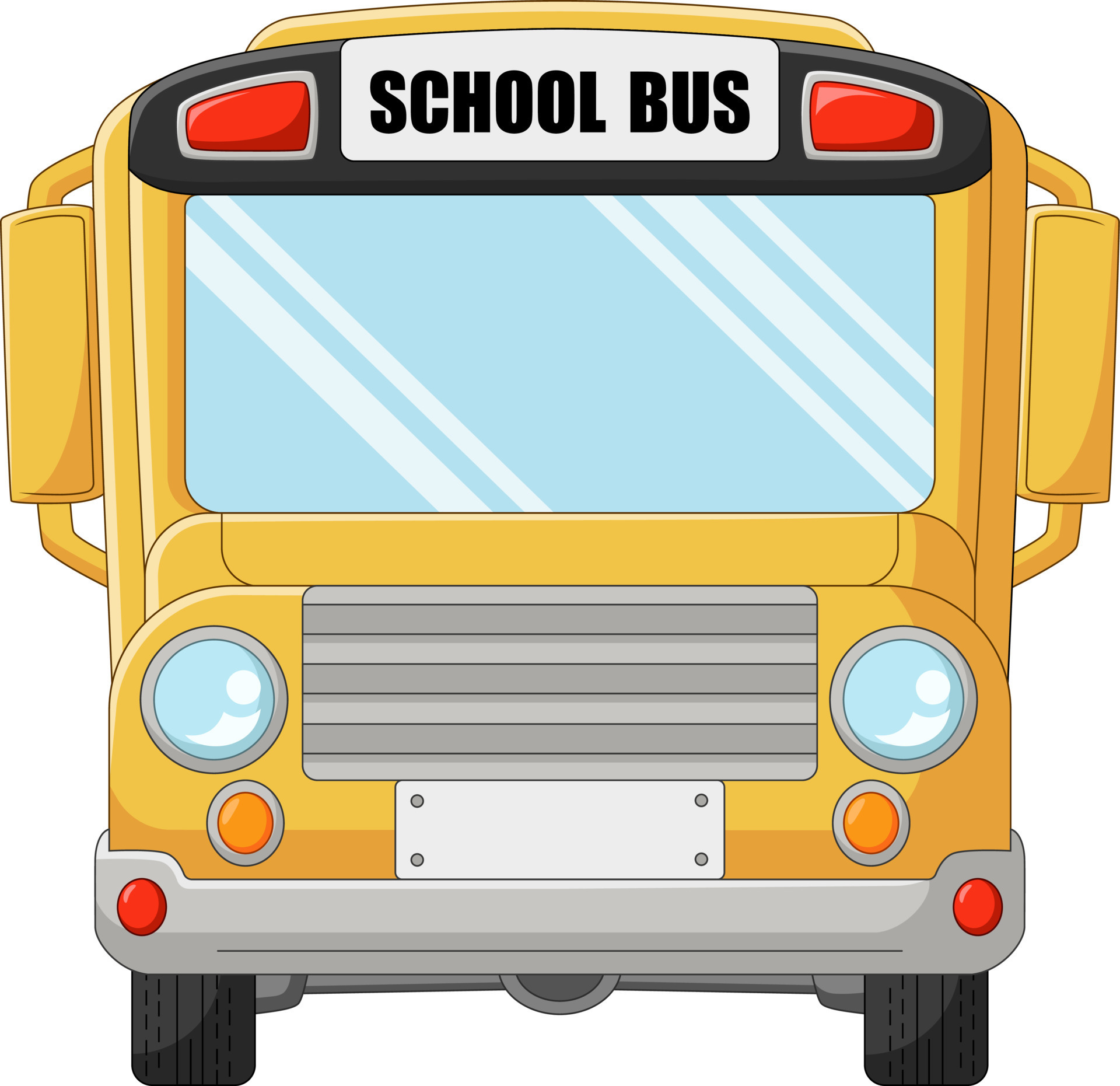 Cartoon school bus on white background 8733808 Vector Art at Vecteezy