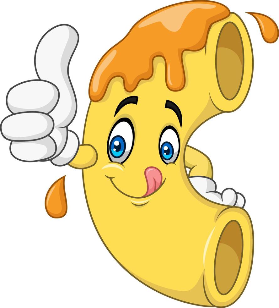 Macaroni and Cheese Cartoon Character vector