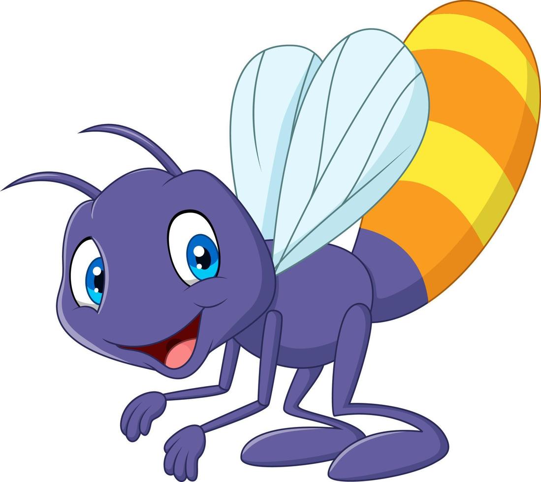 Cartoon funny firefly vector