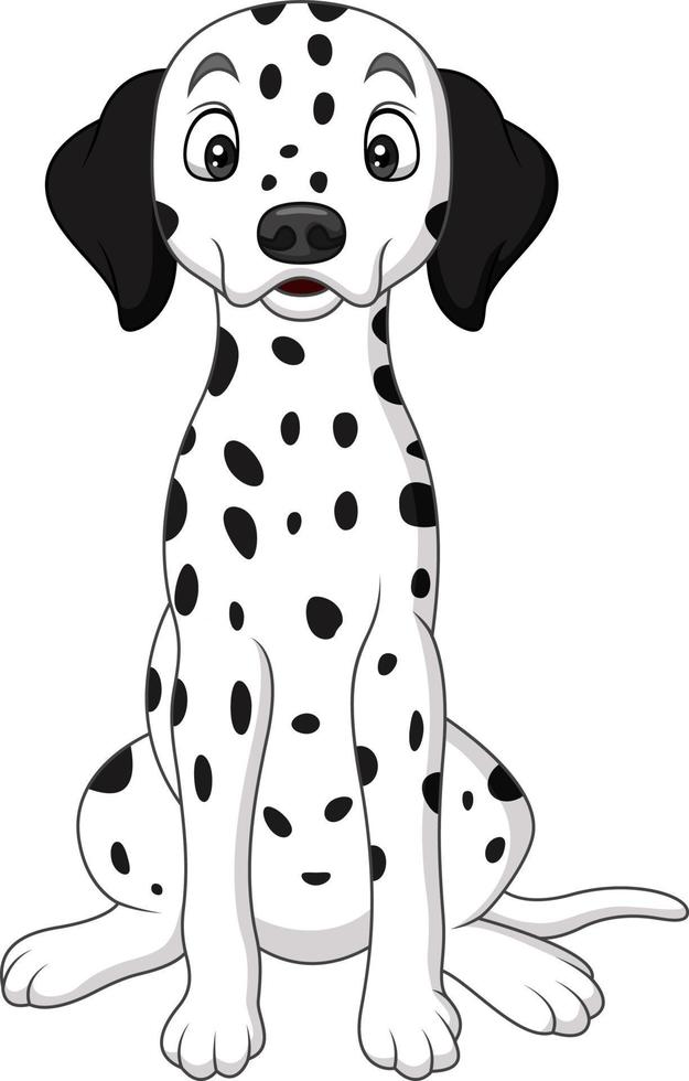 Cartoon cute dalmatian dog vector