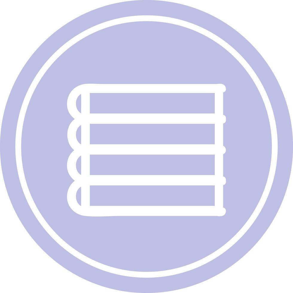 stack of books circular icon vector