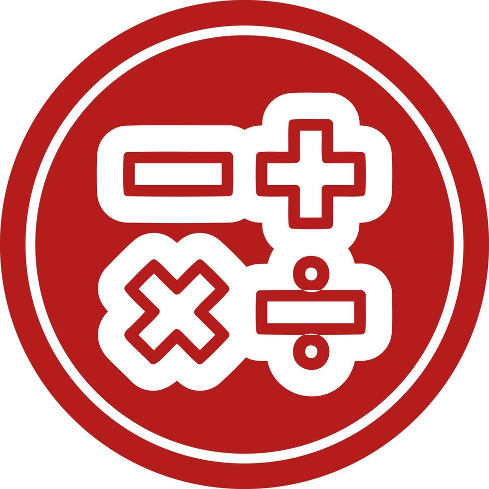 math symbols icon vector