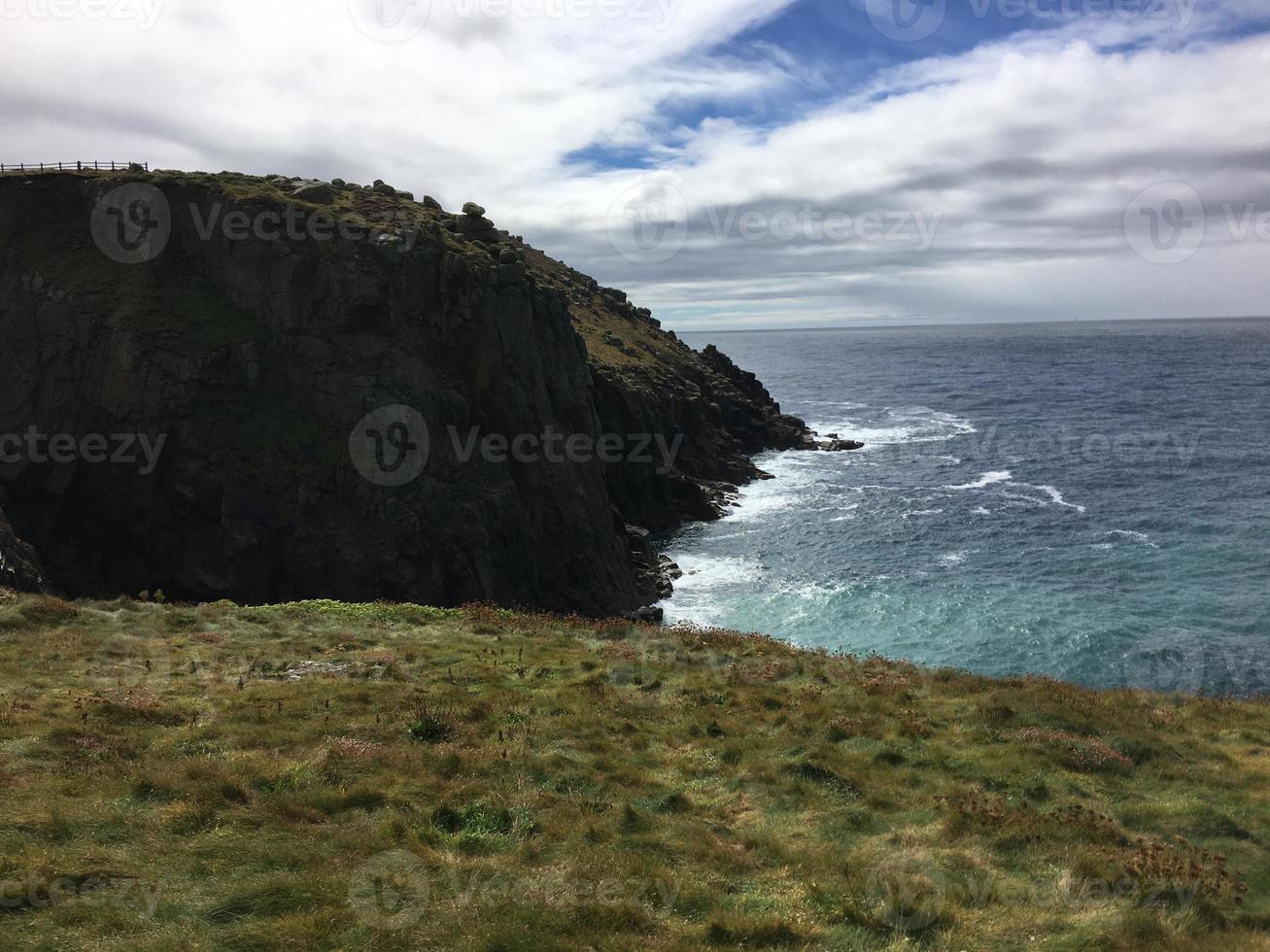 A view of the Sea at Lands End in Cornwall photo