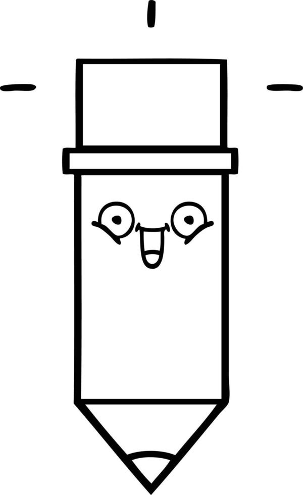 line drawing cartoon pencil vector