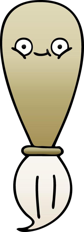 gradient shaded cartoon paint brush vector