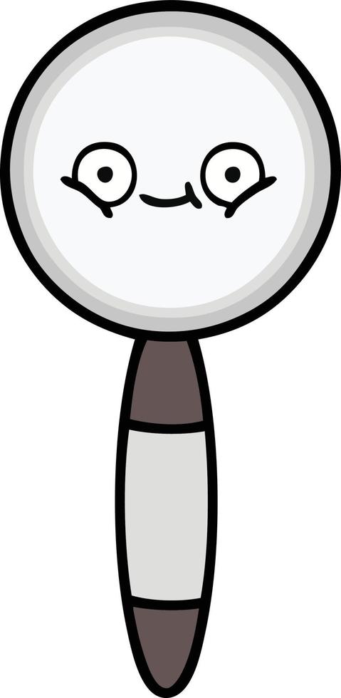 cute cartoon magnifying glass vector