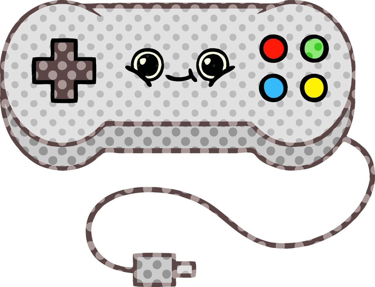 comic book style cartoon game controller vector