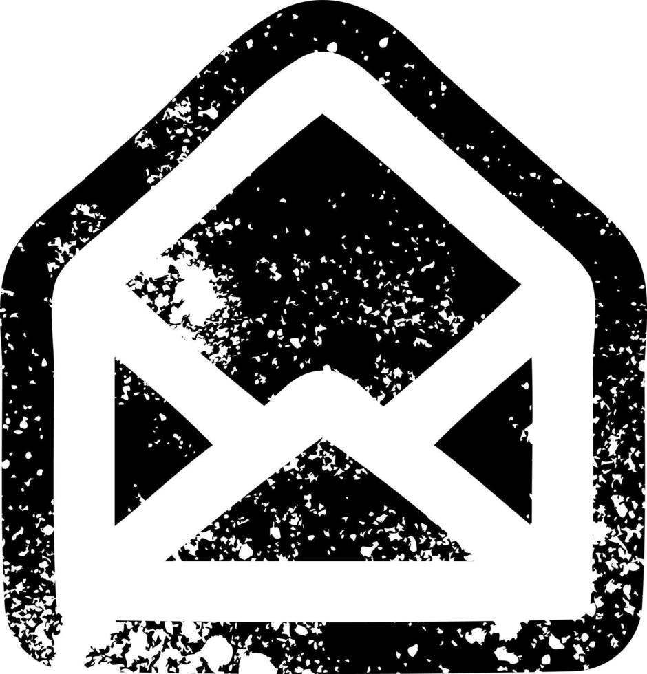 envelope letter distressed icon vector