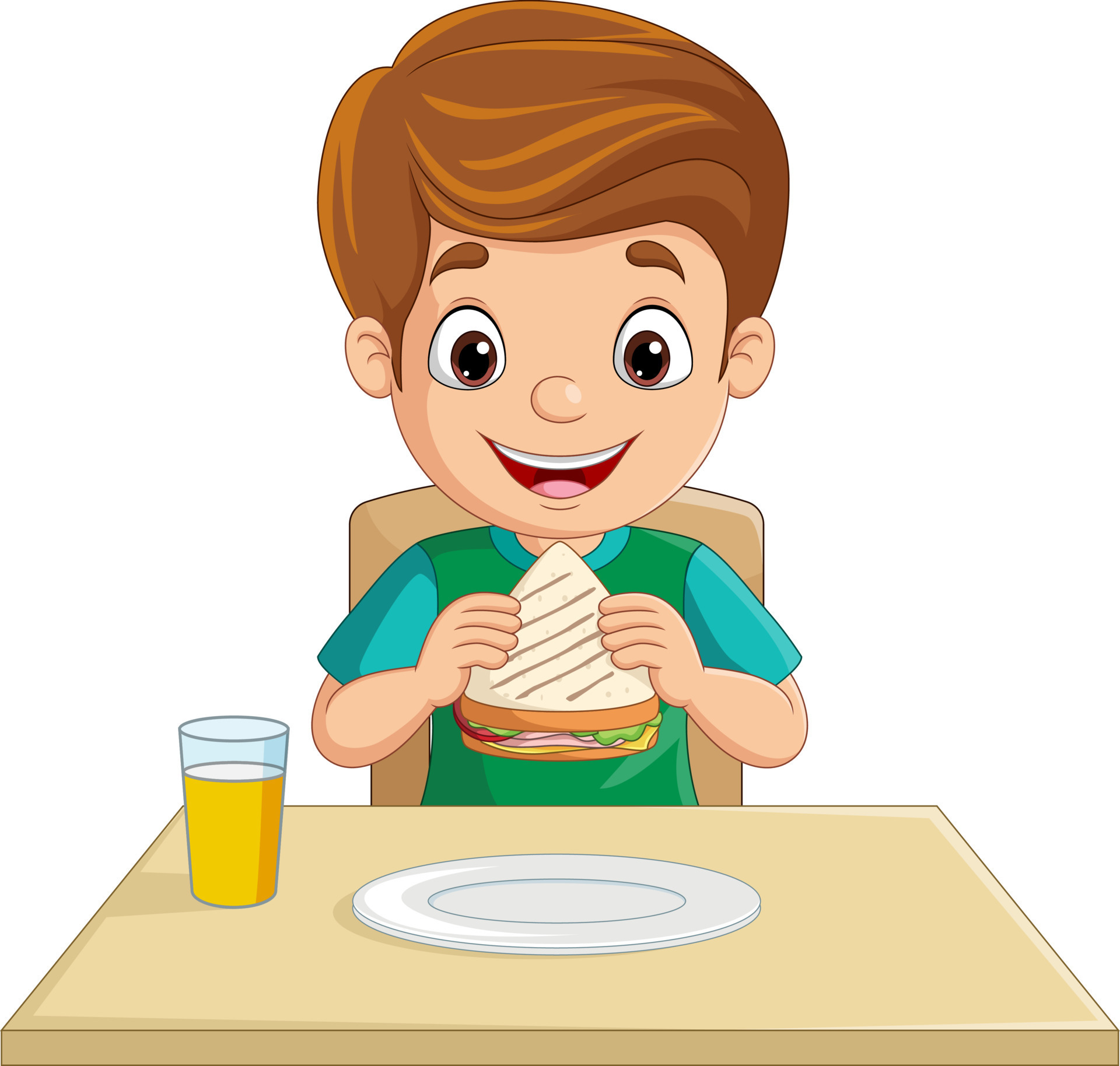 Cartoon little boy eating bread 8734612 Vector Art at Vecteezy Cartoon little boy eating bread 8734612 Vector Art at Vecteezy