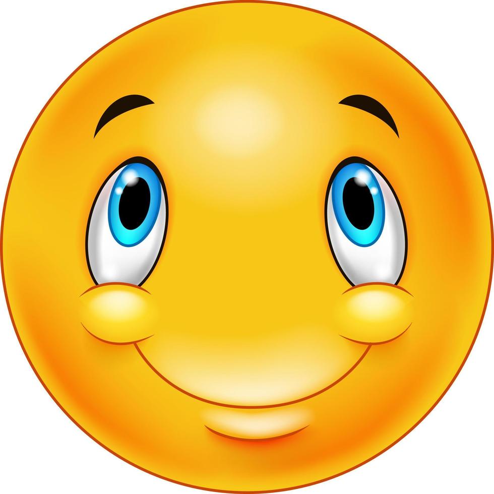 Emoticon de pensamiento sonriente vector