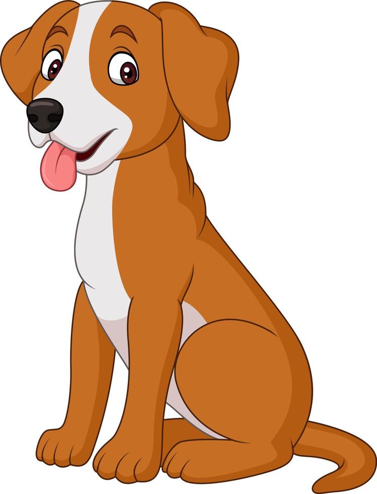 Cartoon dog isolated on white background vector