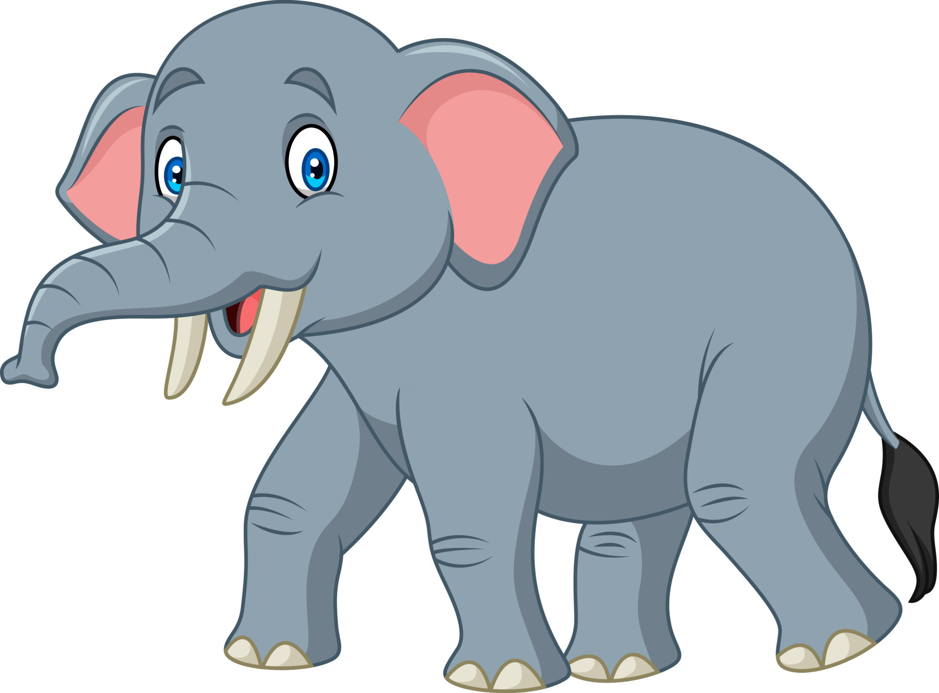 Cartoon happy elephant 8734822 Vector Art at Vecteezy