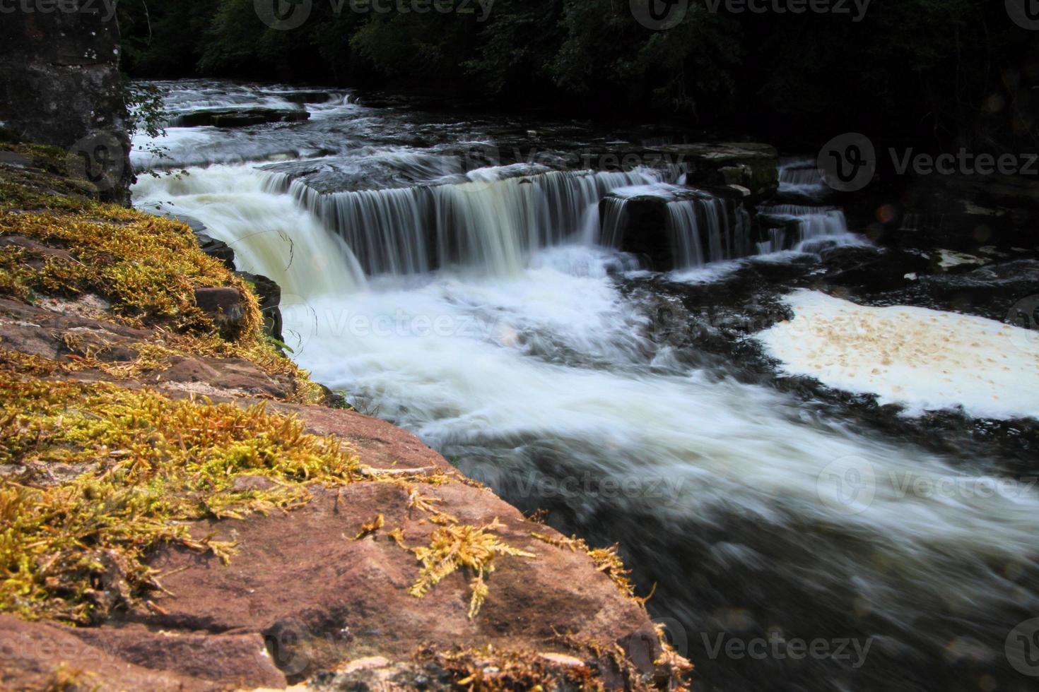 A view of the Scotland countryside near the Falls of Clyde near New Lanark photo