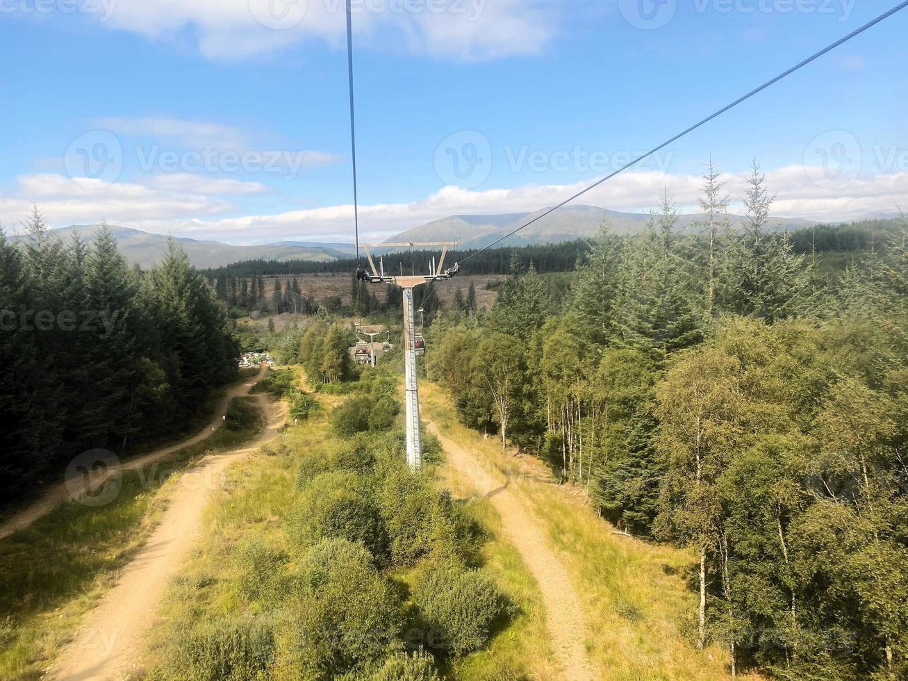 A view of the Scotland countryside from the top of the Nevis Range photo