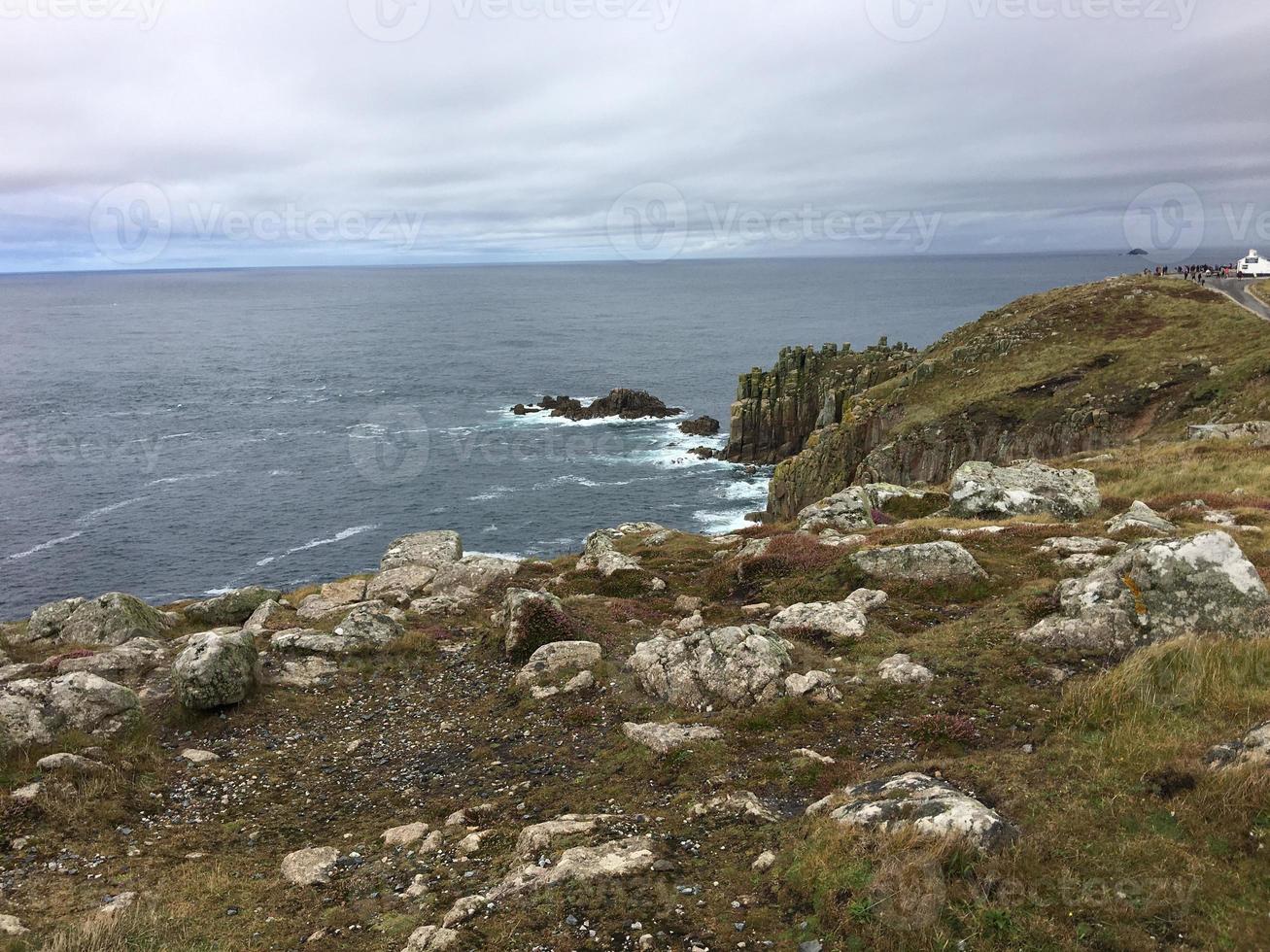 A view of the Sea at Lands End in Cornwall photo