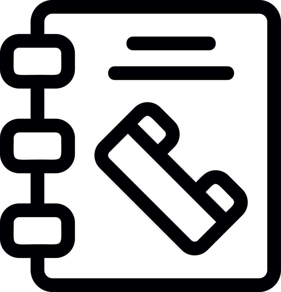 Phonebook Line Icon vector
