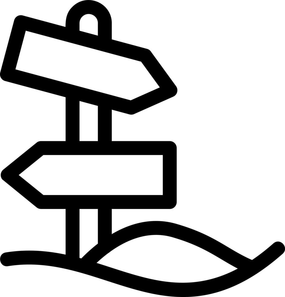 Desert Direction Line Icon vector