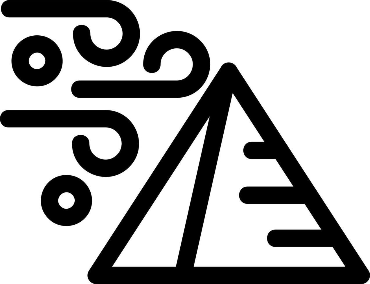 Desert Sandstorm Line Icon vector
