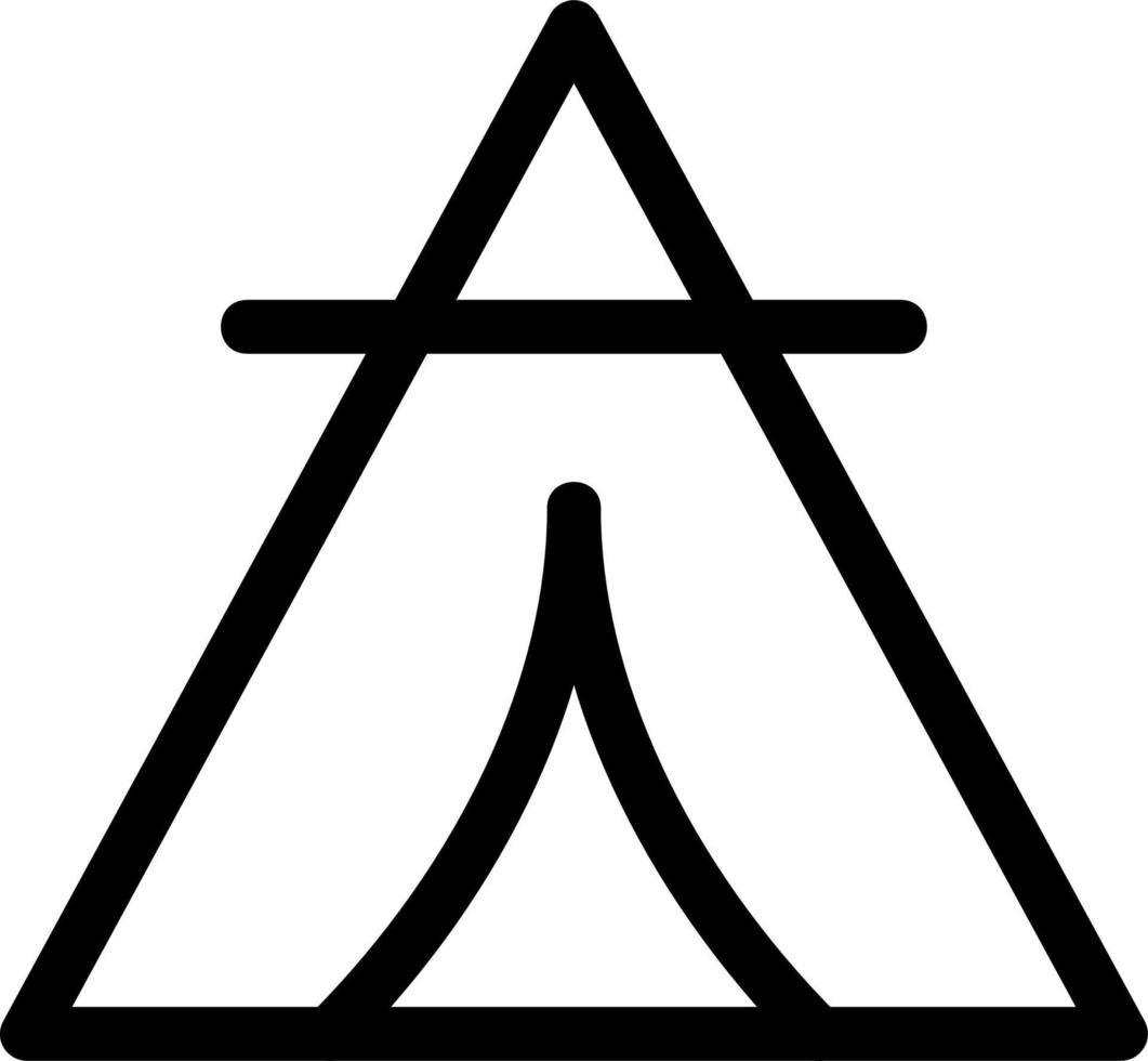 Desert Tipi Line Icon vector