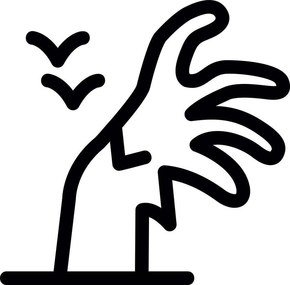 Scary Hand Line Icon vector