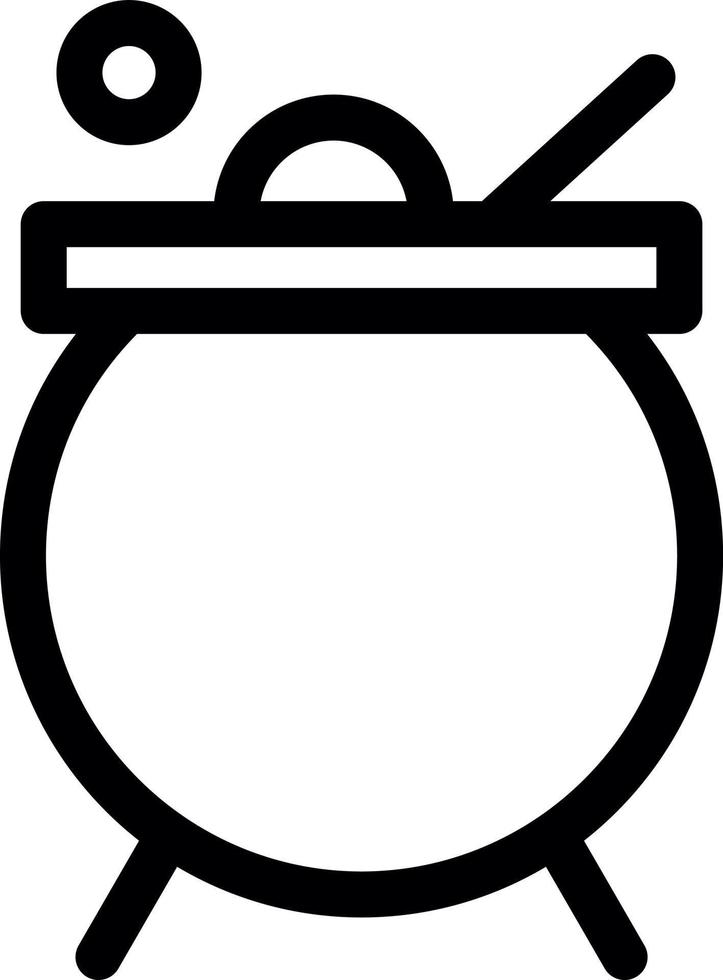 Cauldron Line Icon vector