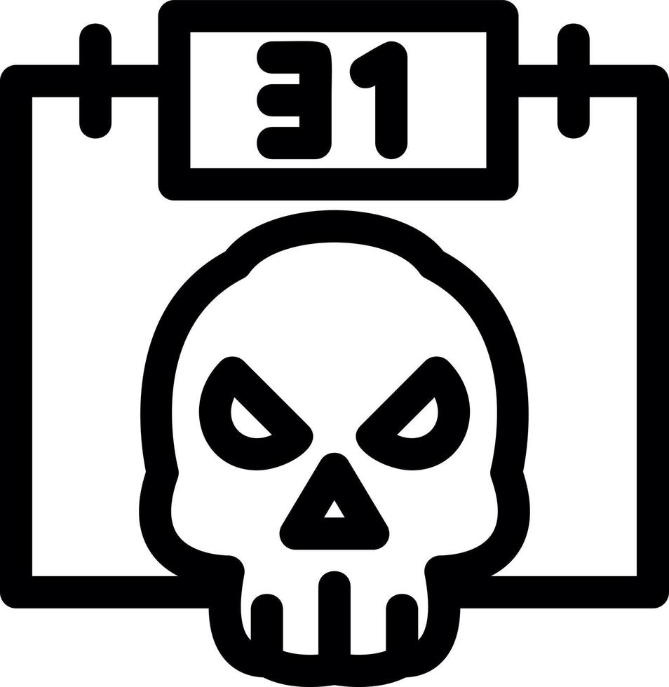 October 31st Line Icon vector