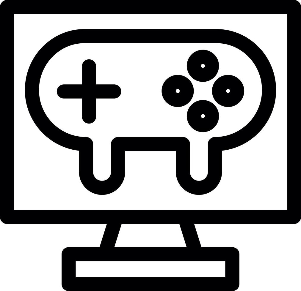Gaming Pc Line Icon vector
