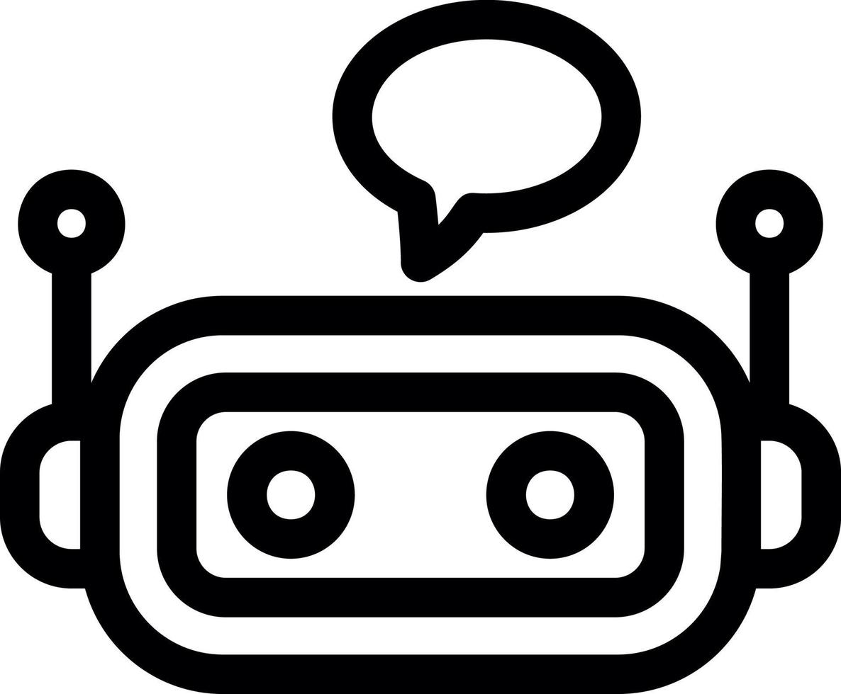 Chatbot Line Icon vector