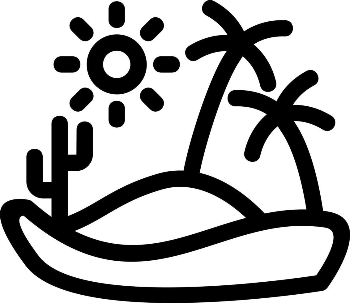 Desert Reort Line Icon vector