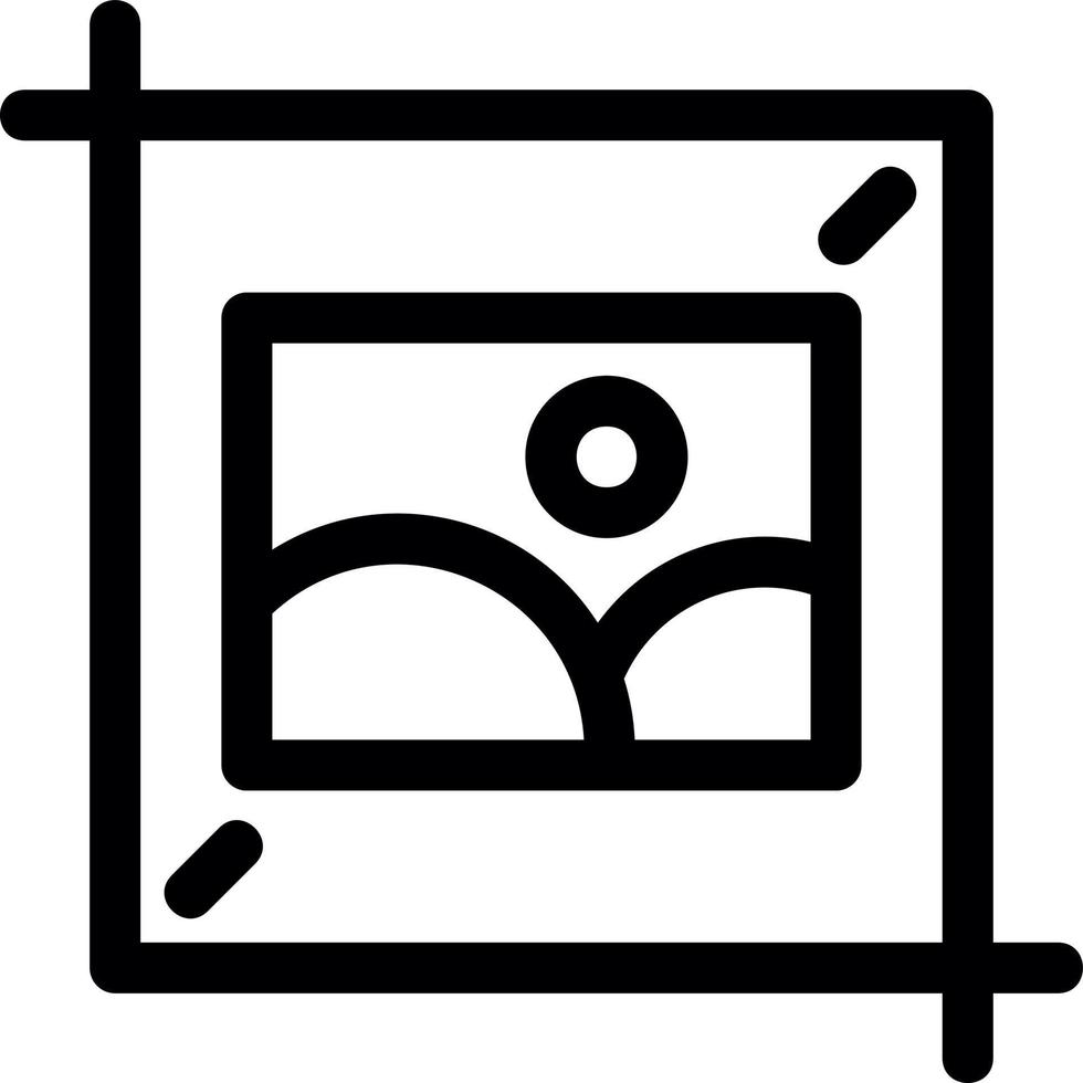 Crop Line Icon vector