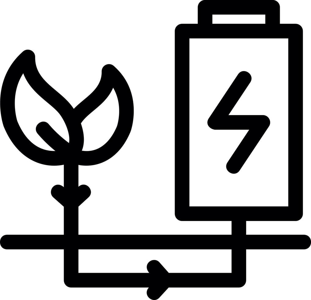 Green Energy Line Icon vector