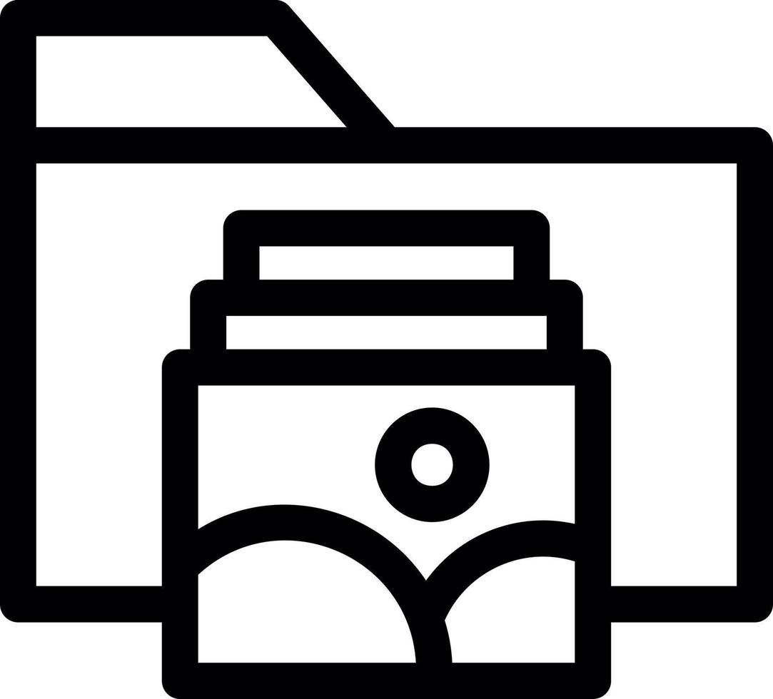 Images Folder Line Icon vector